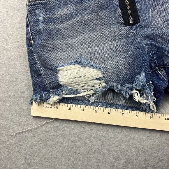 Mavi Claire Shorts Womens 27 Blue Denim High Rise Distressed Cut Off NWT - Picture 13 of 16